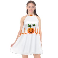 Halloween Halter Neckline Chiffon Dress  by Valentinaart