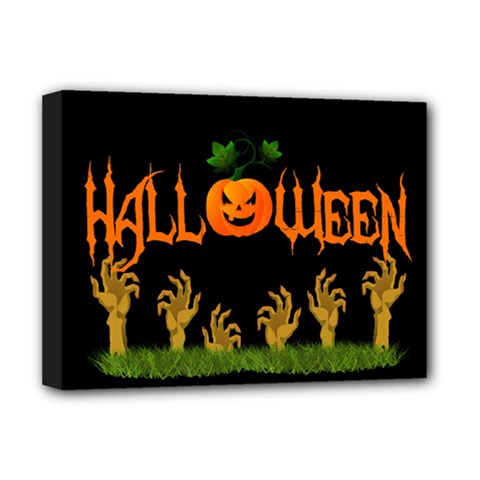 Halloween Deluxe Canvas 16  X 12   by Valentinaart