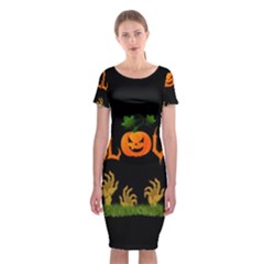 Halloween Classic Short Sleeve Midi Dress by Valentinaart