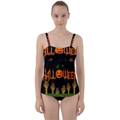 Halloween Twist Front Tankini Set by Valentinaart