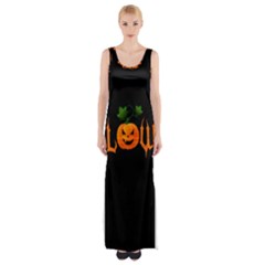 Halloween Maxi Thigh Split Dress by Valentinaart