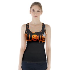 Halloween Racer Back Sports Top by Valentinaart