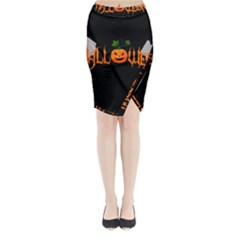 Halloween Midi Wrap Pencil Skirt by Valentinaart