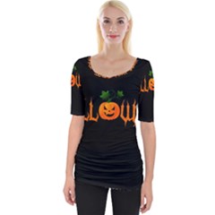 Halloween Wide Neckline Tee