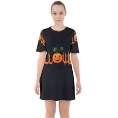 Halloween Sixties Short Sleeve Mini Dress