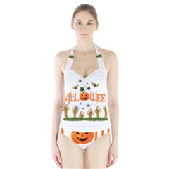 Halloween Halter Swimsuit by Valentinaart