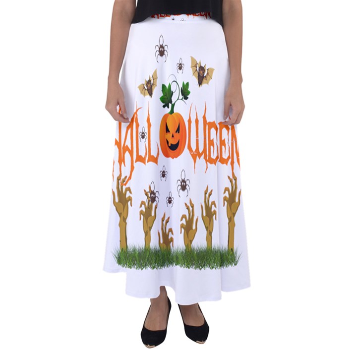 Halloween Flared Maxi Skirt