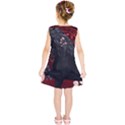 Awesmoe Black Horse With Flowers On Red Background Kids  Tunic Dress View2