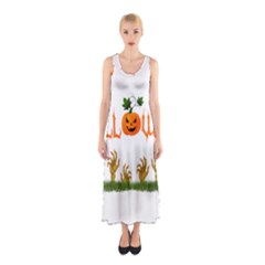 Halloween Sleeveless Maxi Dress by Valentinaart