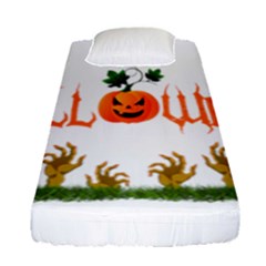 Halloween Fitted Sheet (single Size) by Valentinaart