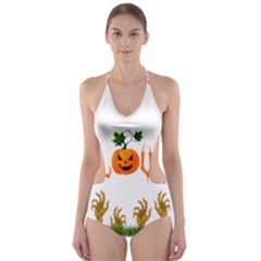 Halloween Cut-out One Piece Swimsuit by Valentinaart