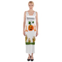 Halloween Fitted Maxi Dress by Valentinaart