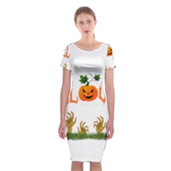 Halloween Classic Short Sleeve Midi Dress by Valentinaart