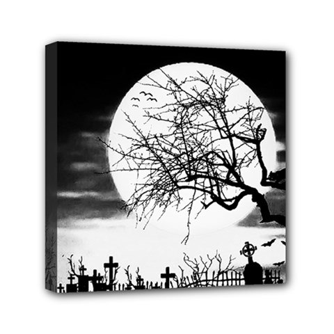 Halloween Landscape Mini Canvas 6  X 6  by Valentinaart