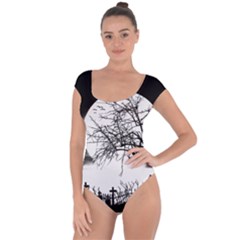 Halloween Landscape Short Sleeve Leotard 