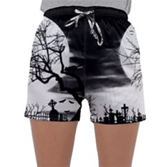 Halloween Landscape Sleepwear Shorts by Valentinaart