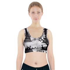 Halloween Landscape Sports Bra With Pocket by Valentinaart