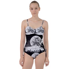 Halloween Landscape Sweetheart Tankini Set