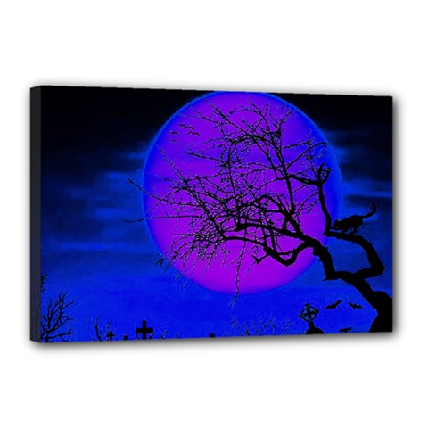 Halloween Landscape Canvas 18  X 12  by Valentinaart