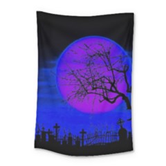 Halloween Landscape Small Tapestry by Valentinaart