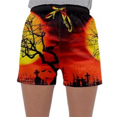 Halloween Landscape Sleepwear Shorts