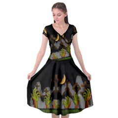 Halloween Zombie Hands Cap Sleeve Wrap Front Dress by Valentinaart