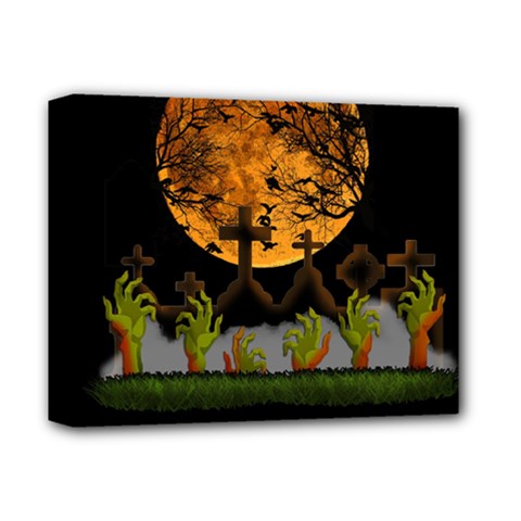 Halloween Zombie Hands Deluxe Canvas 14  X 11  by Valentinaart