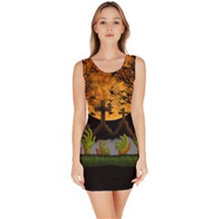 Halloween Zombie Hands Bodycon Dress by Valentinaart