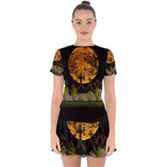 Halloween Zombie Hands Drop Hem Mini Chiffon Dress by Valentinaart