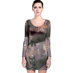 Hiro Long Sleeve Velvet Bodycon Dress