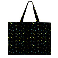 Splatter Abstract Dark Pattern Zipper Mini Tote Bag by dflcprints