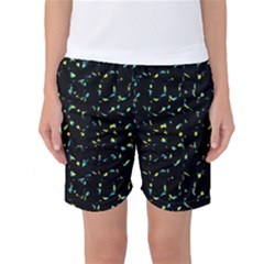 Splatter Abstract Dark Pattern Women s Basketball Shorts by dflcprints