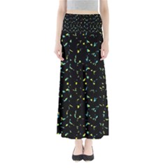 Splatter Abstract Dark Pattern Full Length Maxi Skirt