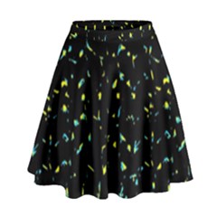 Splatter Abstract Dark Pattern High Waist Skirt by dflcprints