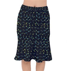 Splatter Abstract Dark Pattern Mermaid Skirt by dflcprints