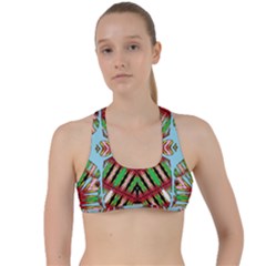 Digital Dot One Criss Cross Racerback Sports Bra