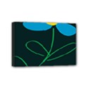 Whimsical Blue Flower Green Sexy Mini Canvas 6  x 4  View1