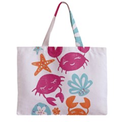 Animals Sea Flower Tropical Crab Zipper Mini Tote Bag by Mariart