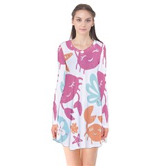 Animals Sea Flower Tropical Crab Flare Dress by Mariart