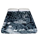 Abstract Floral Pattern Grey Fitted Sheet (King Size) View1