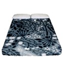 Abstract Floral Pattern Grey Fitted Sheet (California King Size) View1