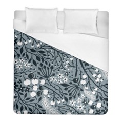 Abstract Floral Pattern Grey Duvet Cover (full/ Double Size)