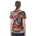 Beautiful Pattern Background Wave Chevron Waves Line Rainbow Art Women s Sport Mesh Tee View2