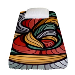 Beautiful Pattern Background Wave Chevron Waves Line Rainbow Art Fitted Sheet (single Size) by Mariart