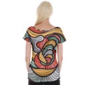 Beautiful Pattern Background Wave Chevron Waves Line Rainbow Art Cap Sleeve Tops View2