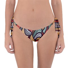 Beautiful Pattern Background Wave Chevron Waves Line Rainbow Art Reversible Bikini Bottom