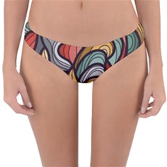 Beautiful Pattern Background Wave Chevron Waves Line Rainbow Art Reversible Hipster Bikini Bottoms