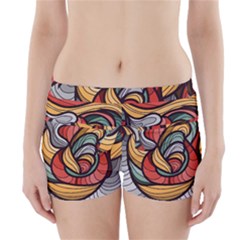 Beautiful Pattern Background Wave Chevron Waves Line Rainbow Art Boyleg Bikini Wrap Bottoms by Mariart