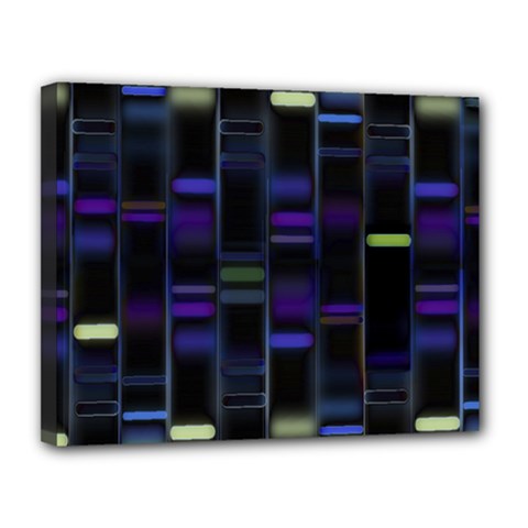 Biostatistics Line Blue Canvas 14  X 11  by Mariart