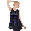 Biostatistics Line Blue Side Drop Tank Tunic View1